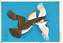 Bakufu Ono 1888-1976 - Flying Eagles - artelino Art Auctions. Bakufu Ono 1888-1976 - Flying Eagles