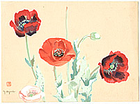 Yoji Oguri active ca. 1950s - Poppies - artelino Art Auctions. Yoji Oguri active ca. 1950s - Poppies