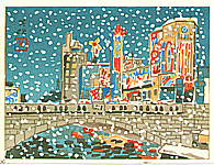 Hideo Nishiyama born 1911 - Doutonbori in Osaka - artelino Art Auctions. Hideo Nishiyama born 1911 - Doutonbori in Osaka