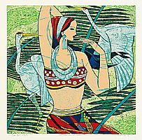 Hao Ping born 1952 - Crane Dance in Spring Breeze
