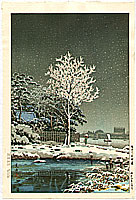 Koitsu Tsuchiya 1870-1949 - Forest of Water God at Sumida River - artelino Art Auctions. Koitsu Tsuchiya 1870-1949 - Forest of Water God at Sumida River