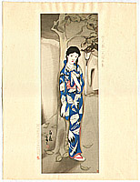 Yumeji Takehisa 1884-1934 - Girl in the Midnight Sun - artelino Art Auctions. Yumeji Takehisa 1884-1934 - Girl in the Midnight Sun