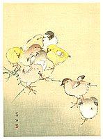 Hobun Kikuchi 1862-1918 - Pastel Chicks - artelino Art Auctions. Hobun Kikuchi 1862-1918 - Pastel Chicks