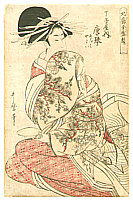 Utamaro Kitagawa 1750-1806 - Courtesan with Sake Cup - artelino Art Auctions. Utamaro Kitagawa 1750-1806 - Courtesan with Sake Cup