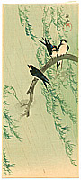 Sozan Ito 1884-? - Barn Swallows and Willow - artelino Art Auctions. Sozan Ito 1884-? - Barn Swallows and Willow