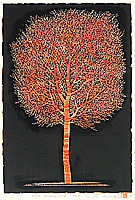 Tadashige Nishida born 1942 - One Tree (2) Red - artelino Art Auctions. Tadashige Nishida born 1942 - One Tree (2) Red
