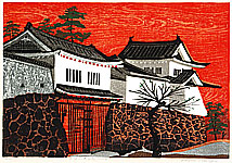 Shiro Takagi born 1934 - Castle in Red Sunset - artelino Art Auctions. Shiro Takagi born 1934 - Castle in Red Sunset