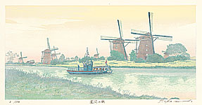 Ryusei Okamoto born 1949 - Canal - Morning, Netherlands - artelino Art Auctions. Ryusei Okamoto born 1949 - Canal - Morning, Netherlands