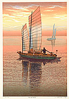 Ryusei Okamoto born 1949 - Evening Glow - A, China - artelino Art Auctions. Ryusei Okamoto born 1949 - Evening Glow - A, China