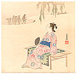 Gekko Ogata 1859-1920 - Evening Cool - artelino Art Auctions. Gekko Ogata 1859-1920 - Evening Cool
