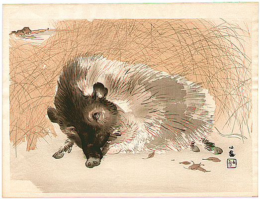 Sleepy Boar - Seiho Takeuchi - 1864-1942