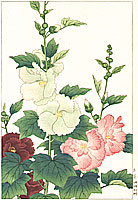 Hodo Nishimura active 1930s - Hollyhock - artelino Art Auctions. Hodo Nishimura active 1930s - Hollyhock