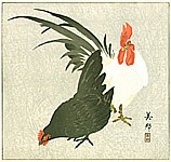 Biho Takahashi 1873-? - Rooster and Hen - artelino Art Auctions. Biho Takahashi 1873-? - Rooster and Hen