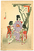 Shuntei Miyagawa 1873-1914 - Sing in a Circle - Children's Customs and Manners - artelino Art Auctions. Shuntei Miyagawa 1873-1914 - Sing in a Circle - Children's Customs and Manners