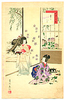Shuntei Miyagawa 1873-1914 - Cooking - Children's Customs and Manners - artelino Art Auctions. Shuntei Miyagawa 1873-1914 - Cooking - Children's Customs and Manners