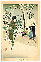 Shuntei Miyagawa 1873-1914 - Stilt - Children's Manners and Customs - artelino Art Auctions. Shuntei Miyagawa 1873-1914 - Stilt - Children's Manners and Customs