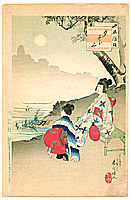 Shuntei Miyagawa 1873-1914 - Evening Cool - Children's Manners and Customs - artelino Art Auctions. Shuntei Miyagawa 1873-1914 - Evening Cool - Children's Manners and Customs