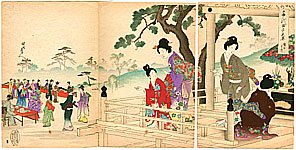 Chikanobu Toyohara 1838-1912 - Buddha Festival - Ladies of Chiyoda Palace - artelino Art Auctions. Chikanobu Toyohara 1838-1912 - Buddha Festival - Ladies of Chiyoda Palace