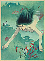 Hiromitsu Nakazawa 1874-1964 - Heroine Matsukaze - The Complete Works of Chikamatsu - artelino Art Auctions. Hiromitsu Nakazawa 1874-1964 - Heroine Matsukaze - The Complete Works of Chikamatsu
