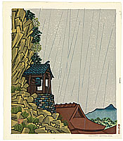 Unichi Hiratsuka 1895-1997 - Rakan Temple at Yabakei - artelino Art Auctions. Unichi Hiratsuka 1895-1997 - Rakan Temple at Yabakei