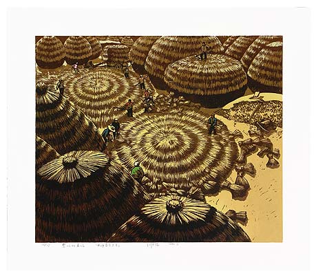Wang Weide born 1944 - Busy Wheat Field - artelino Art Auctions. Wang Weide born 1944 - Busy Wheat Field