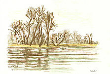 Hakutei Ishii 1882-1958 - River Loire - artelino Art Auctions. Hakutei Ishii 1882-1958 - River Loire