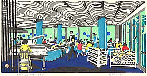 Yuzaburo Kawanishi born 1923 - Underwater Restaurant - artelino Art Auctions. Yuzaburo Kawanishi born 1923 - Underwater Restaurant