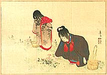 Eisen Tomioka 1864-1905 - Children and Flowers - artelino Art Auctions. Eisen Tomioka 1864-1905 - Children and Flowers