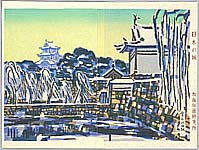 Okiie Hashimoto 1899-1993 - Chiyoda Castle - Castles of Japan - artelino Art Auctions. Okiie Hashimoto 1899-1993 - Chiyoda Castle - Castles of Japan