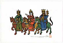 Isao Takahashi born 1941 - Three Wisemen - artelino Art Auctions. Isao Takahashi born 1941 - Three Wisemen