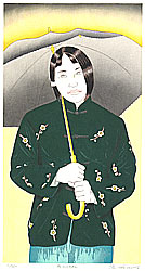 Ryusei Okamoto born 1949 - In the Rain - First Love, No.29 - artelino Art Auctions. Ryusei Okamoto born 1949 - In the Rain - First Love, No.29