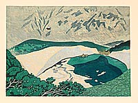 Fumio Fujita born 1933 - Mountain Lake - artelino Art Auctions. Fumio Fujita born 1933 - Mountain Lake