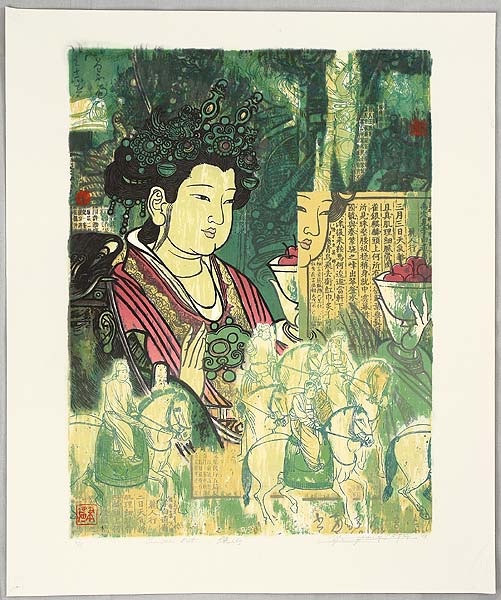 Chen Yuqiang born 1938 - Beauty in Tang Era - Beauties Out - artelino Art Auctions. Chen Yuqiang born 1938 - Beauty in Tang Era - Beauties Out