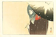 Eisen Tomioka 1864-1905 - Snowy Day - artelino Art Auctions. Eisen Tomioka 1864-1905 - Snowy Day