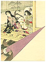 Eisen Tomioka 1864-1905 - Beauty on Balcony - artelino Art Auctions. Eisen Tomioka 1864-1905 - Beauty on Balcony