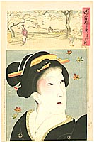 Chikanobu Toyohara 1838-1912 - Genji - Jidai Kagami - artelino Art Auctions. Chikanobu Toyohara 1838-1912 - Genji - Jidai Kagami