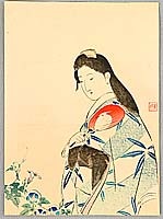 Kason Suzuki 1860-1919 - Morning Glory - artelino Art Auctions. Kason Suzuki 1860-1919 - Morning Glory