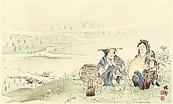 Seiho Takeuchi 1864-1942 - Rice Planting - Seiho Twelve Fuji - artelino Art Auctions. Seiho Takeuchi 1864-1942 - Rice Planting - Seiho Twelve Fuji
