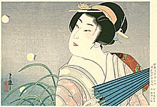 Tadamasa Ueno 1904-1970 - Firefly - Kabuki Calendar - artelino Art Auctions. Tadamasa Ueno 1904-1970 - Firefly - Kabuki Calendar