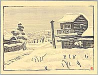 Masao Maeda 1904-1974 - Snow Scene at Yoyogi - artelino Art Auctions. Masao Maeda 1904-1974 - Snow Scene at Yoyogi