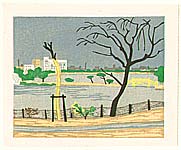 Fumio Kitaoka born 1918 - Shonobazu Pond - Face of Tokyo No.5 - artelino Art Auctions. Fumio Kitaoka born 1918 - Shonobazu Pond - Face of Tokyo No.5