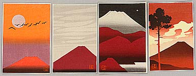 Yuichi Kikuchi active 1950s - Four Aspects of Mt. Fuji - artelino Art Auctions. Yuichi Kikuchi active 1950s - Four Aspects of Mt. Fuji