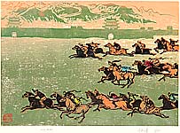 Shi Ma Han fl.ca. 1980s - West End of The Great Wall - Ten Views of Silk Road - artelino Art Auctions. Shi Ma Han fl.ca. 1980s - West End of The Great Wall - Ten Views of Silk Road