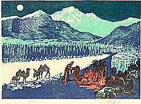 Shi Ma Han fl.ca. 1980s - Sound of Flute at Night Camp - Ten Views of Silk Road - artelino Art Auctions. Shi Ma Han fl.ca. 1980s - Sound of Flute at Night Camp - Ten Views of Silk Road