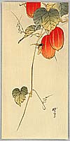 Gyosui Kawanabe 1868-1935 - Bee and Red Fruits - artelino Art Auctions. Gyosui Kawanabe 1868-1935 - Bee and Red Fruits