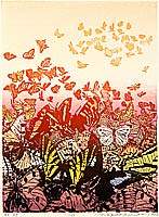 Chizuko Yoshida born 1924 - Field in Autumn - artelino Art Auctions. Chizuko Yoshida born 1924 - Field in Autumn