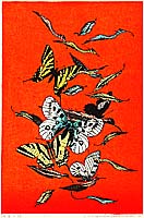 Chizuko Yoshida born 1924 - Butterflies and Leaves - artelino Art Auctions. Chizuko Yoshida born 1924 - Butterflies and Leaves