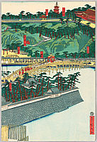 Sadahide Utagawa 1807-1873 - Emperor Travels to Hachiman Shrine - artelino Art Auctions. Sadahide Utagawa 1807-1873 - Emperor Travels to Hachiman Shrine
