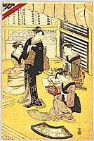 Making Fan of Actors - By Toyokuni Utagawa 1769-1825