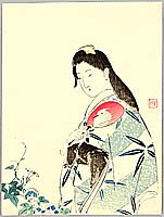 Kason Suzuki 1860-1919 - Morning Glory - artelino Art Auctions. Kason Suzuki 1860-1919 - Morning Glory